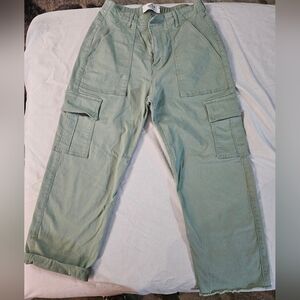 Hollister 6 pocket/Elastic waistband/Belt Loops/Light stretch/Green Khaki/Unfini